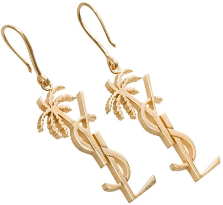 Saint Laurent Logo Shaped Aluminum Earrings Unisex Couple Style Gold. 584129 Y3200 8060 Shop Saint Laurent Logo Shaped Aluminum Earrings Unisex Couple Style Gold. 584129 Y3200 8060