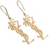 Shop Saint Laurent Logo Shaped Aluminum Earrings Unisex Couple Style Gold. 584129 Y3200 8060