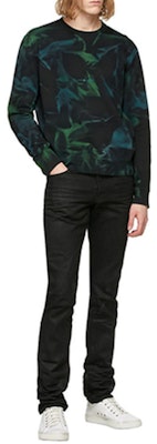 SAINT LAURENT Logo Tie-Dye Crewneck Lengan Panjang Sweatshirt Hijau 652506Y36CZ1164 Lookbook SAINT LAURENT Logo Tie-Dye Crewneck Lengan Panjang Sweatshirt Hijau 652506Y36CZ1164