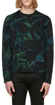 SAINT LAURENT Logo Tie-Dye Crewneck Lengan Panjang Sweatshirt Hijau 652506Y36CZ1164 Shop SAINT LAURENT Logo Tie-Dye Crewneck Lengan Panjang Sweatshirt Hijau 652506Y36CZ1164