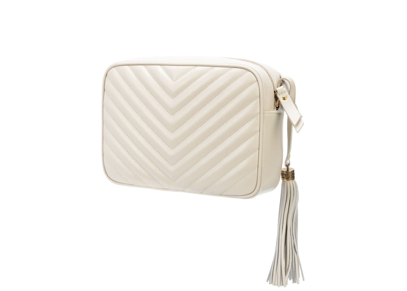 Order Bolso Cámara Saint Laurent Lou Acolchado Blanco Vintage