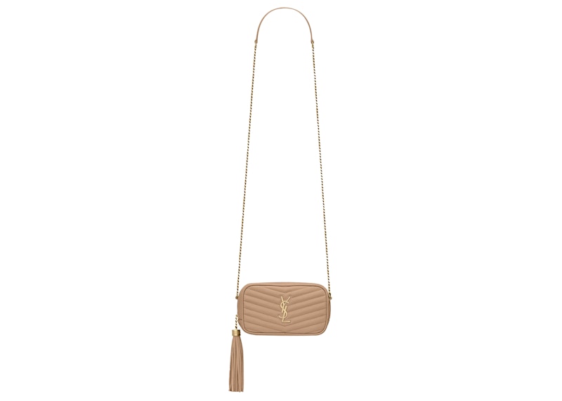 Saint Laurent Lou Crossbody Bag Mini Beige