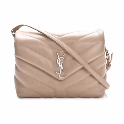 Saint Laurent LouLou Crossbody Matelasse Toy Beige