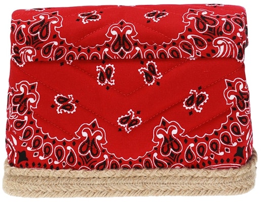 Saint Laurent Loulou Espadrille Bandana Shoulder Bag Red Order Saint Laurent Loulou Espadrille Bandana Shoulder Bag Red