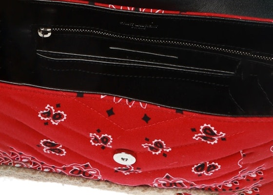 Saint Laurent Loulou Espadrille Bandana Shoulder Bag Red Lookbook Saint Laurent Loulou Espadrille Bandana Shoulder Bag Red