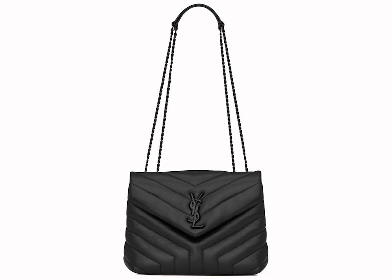 Saint Laurent Loulou Matelasse Calfskin Black-tone Small Black
