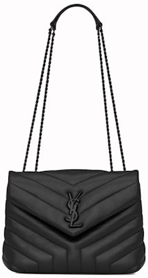 Saint Laurent Loulou Matelasse Calfskin Black-tone Small Black Buy Saint Laurent Loulou Matelasse Calfskin Black-tone Small Black