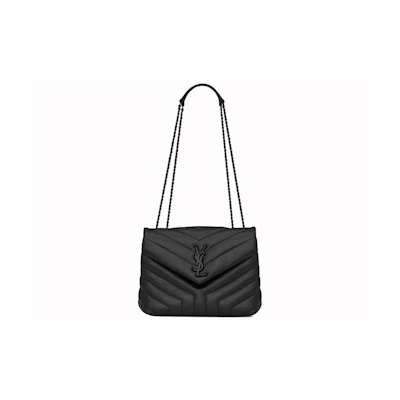 Saint Laurent Loulou Matelasse Calfskin Black-tone Small Black