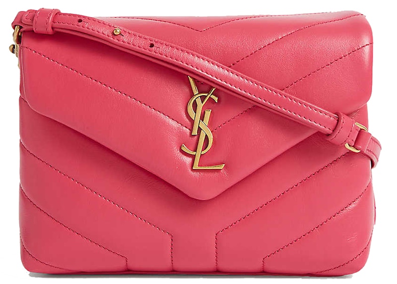 Saint Laurent Loulou Matelasse Y Leather Gold-tone Toy Freesia