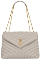 Saint Laurent Loulou Medium Chain Bag Matelasse Y Blanc Vintage Saint Laurent Loulou Medium Chain Bag Matelasse Y Blanc Vintage