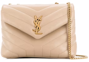 Saint Laurent Loulou Quilted Shoulder Bag Beige Saint Laurent Loulou Quilted Shoulder Bag Beige