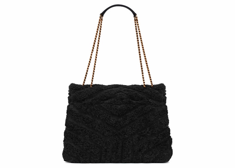 Order 聖羅蘭Loulou絎縫Y拼接鏈條包黑色款