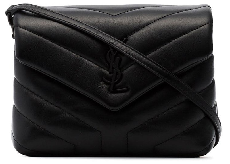 Saint Laurent Loulou Shoulder Bag Matelasse Black-tone Toy Black