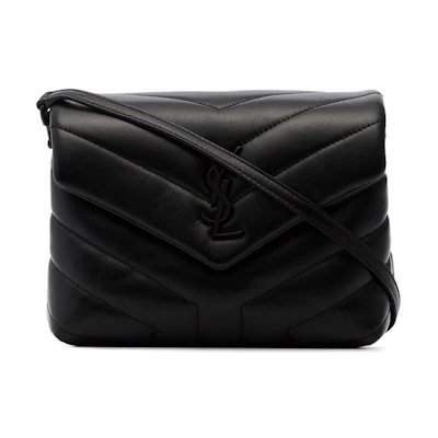 Saint Laurent Loulou Shoulder Bag Matelasse Black-tone Toy Black