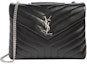 Buy Saint Laurent Loulou Silver-tone Medium Black