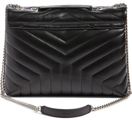 Saint Laurent Loulou Silver-tone Medium Black Order Saint Laurent Loulou Silver-tone Medium Black