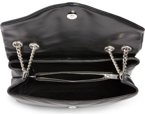 Saint Laurent Loulou Silver-tone Medium Black Lookbook Saint Laurent Loulou Silver-tone Medium Black