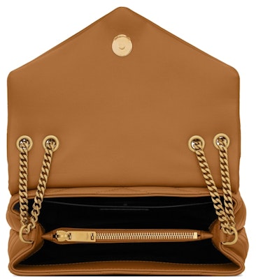 Saint Laurent Loulou Small Chain Bag Matelasse Y Dark Natural Lookbook Saint Laurent Loulou Small Chain Bag Matelasse Y Dark Natural