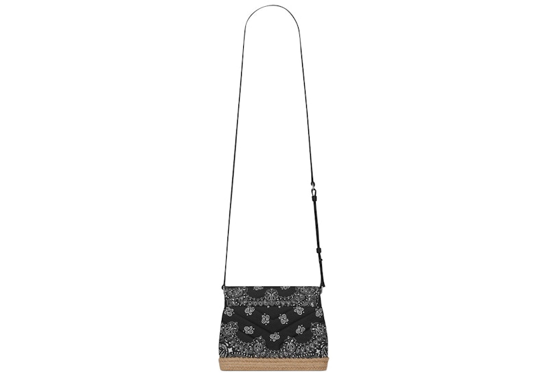 Order Tas Saint Laurent Loulou Toy Motif Bandana Warna Hitam dan Perak