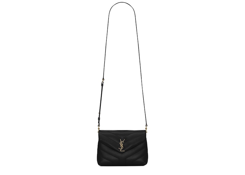 Saint Laurent Loulou Toy Bag Matelasse Leather Gold-tone Black