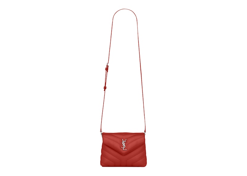 Saint Laurent Loulou Toy Matelasse Y Shoulder Bag Orange