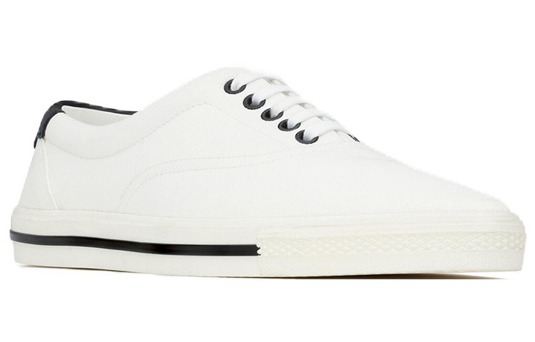 Saint Laurent Low-Top Sneakers 'White Black' 圖 2