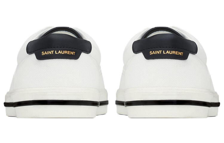 Saint Laurent Low-Top Sneakers 'White Black' 圖 4