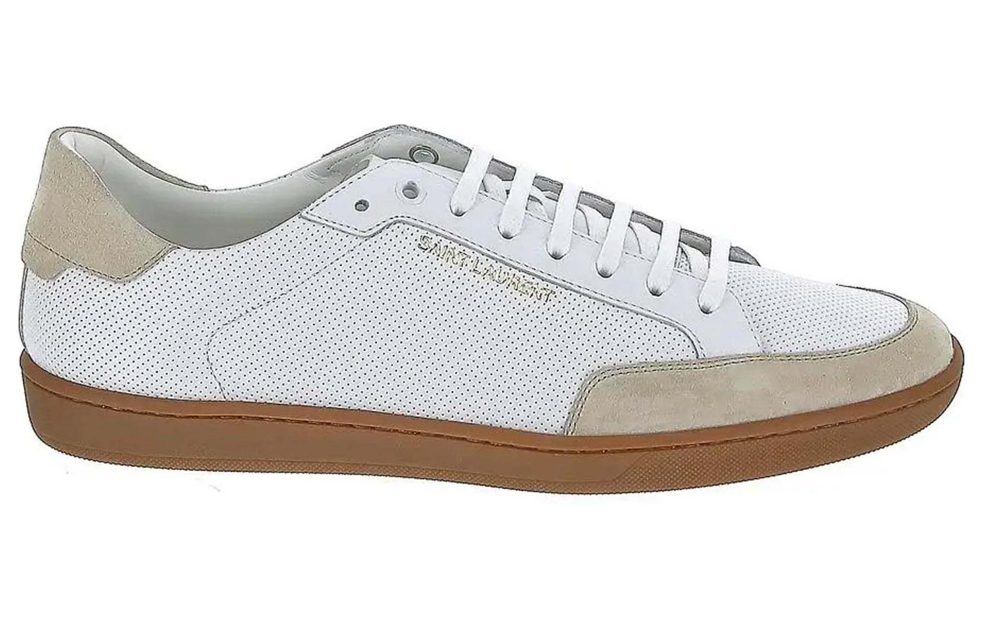 Order Saint Laurent Sepatu Low Top 'Kulit Putih' 6032231JZA09674