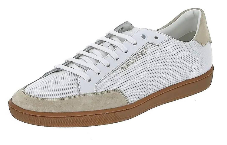 Lookbook Zapatillas Bajas Saint Laurent 'Cuero Blanco' 6032231JZA09674