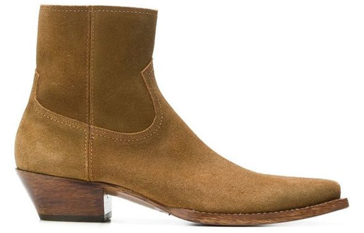 Order サンローラン ルーカス ブラウンジップブーツ 530824BPN005710