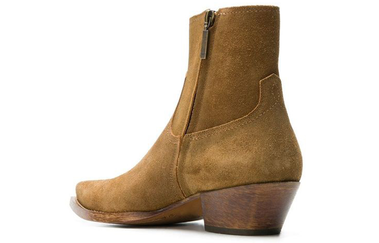 Lookbook サンローラン ルーカス ブラウンジップブーツ 530824BPN005710