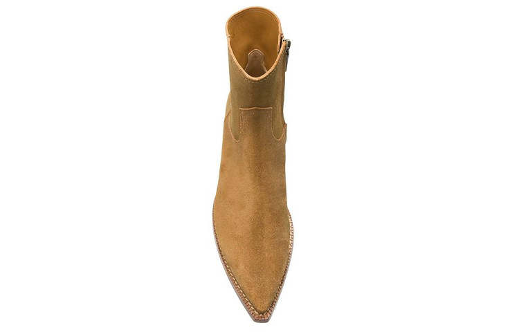 Shop サンローラン ルーカス ブラウンジップブーツ 530824BPN005710