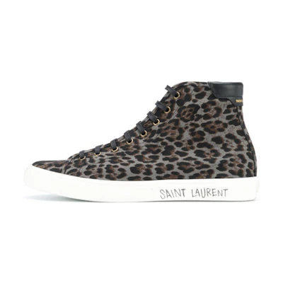 Saint Laurent Malibu Mid 'Grey Leopard'