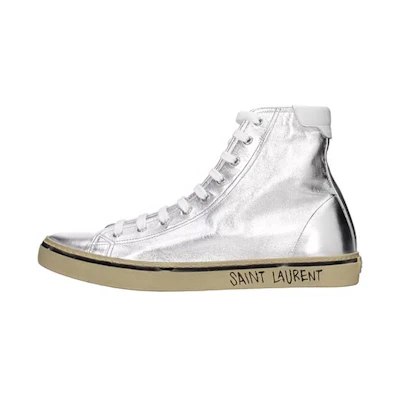 Saint Laurent Malibu Mid 'Metallic Silver'