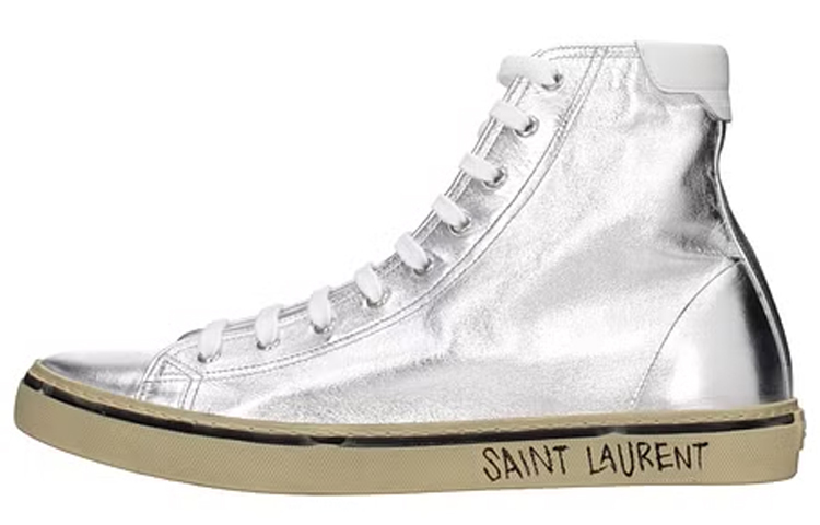 Saint Laurent Malibu Mid 'Metallic Silver' 711267-AAAS7-1462