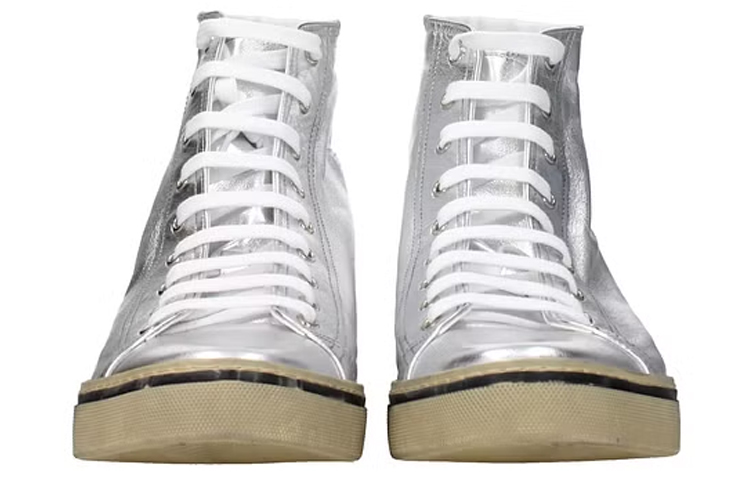 Shop Saint Laurent Malibu Mid ''Argent Métallique'' 711267-AAAS7-1462