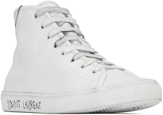 Saint Laurent Malibu Mid 'Optic White' di Putih Optik 649249-00NG0-9030 Lookbook Saint Laurent Malibu Mid 'Optic White' di Putih Optik 649249-00NG0-9030