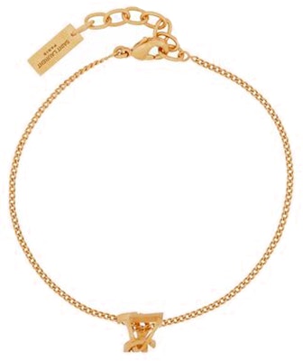 Pulsera Unisex de Latón Metálico SAINT LAURENT Estilo Pareja. 670469Y15008030 Lookbook Pulsera Unisex de Latón Metálico SAINT LAURENT Estilo Pareja. 670469Y15008030