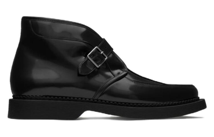 Saint Laurent Monkstrap 'Ridged Sole Short Boots Black' 圖 2