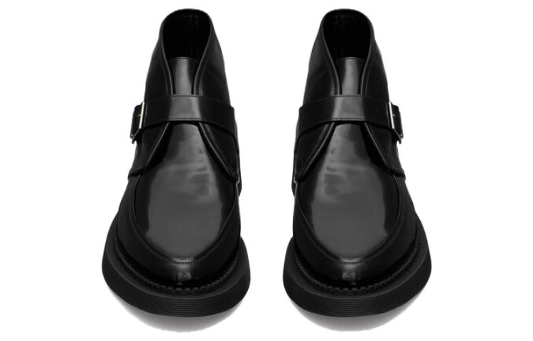 Saint Laurent Monkstrap 'Ridged Sole Short Boots Black' 圖 4