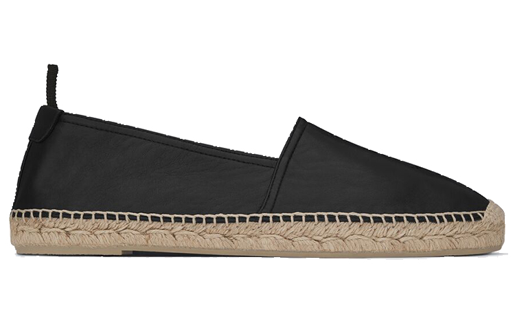 Order Saint Laurent Monogram ''Schwarze Bestickte Leder-Espadrilles'' 471740B34001000