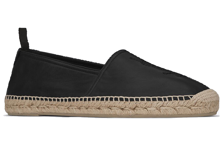 Lookbook Saint Laurent Monogram ''Schwarze Bestickte Leder-Espadrilles'' 471740B34001000