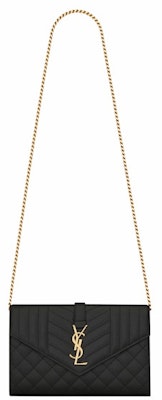 Saint Laurent Monogram Chain Wallet Grain De Poudre Black Buy Saint Laurent Monogram Chain Wallet Grain De Poudre Black