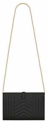 Saint Laurent Monogram Chain Wallet Grain De Poudre Black Order Saint Laurent Monogram Chain Wallet Grain De Poudre Black