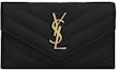 Buy Saint Laurent Monogram Flap Card Case Grain De Poudre Black