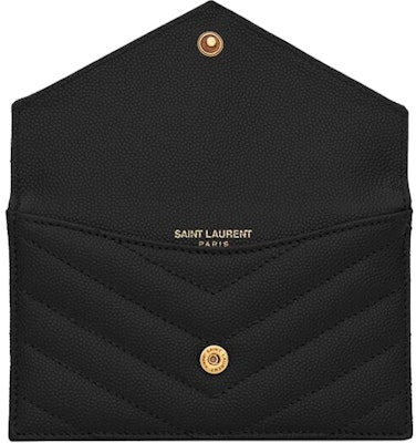 Saint Laurent Monogram Flap Card Case Grain De Poudre Black Order Saint Laurent Monogram Flap Card Case Grain De Poudre Black