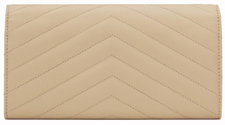Saint Laurent Monogram Flap Wallet Matelasse Grain de Poudre Large Powder Order Saint Laurent Monogram Flap Wallet Matelasse Grain de Poudre Large Powder