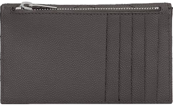 Saint Laurent Monogram Fragments Flap Card Case Grain De Poudre Storm Grey Order Saint Laurent Monogram Fragments Flap Card Case Grain De Poudre Storm Grey