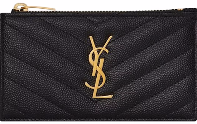 Saint Laurent Monogram Fragments Zippered Card Case Grain De Poudre Black Buy Saint Laurent Monogram Fragments Zippered Card Case Grain De Poudre Black