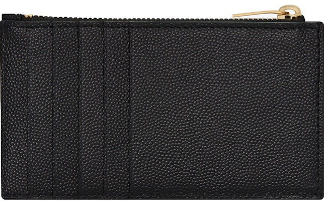 Saint Laurent Monogram Fragments Zippered Card Case Grain De Poudre Black Order Saint Laurent Monogram Fragments Zippered Card Case Grain De Poudre Black